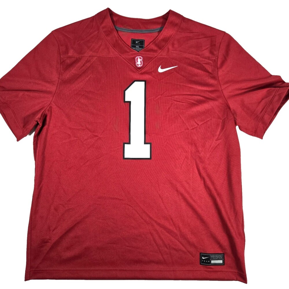 Nike Stanford Cardinal University Football Men's 2XL Jersey NCAA Red NWT